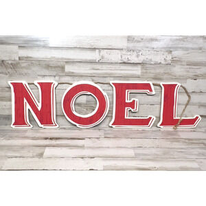 Vintage Look Kirklands NOEL Wall Hanging Garland Wood Letters Christmas 31"